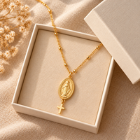 Miraculous Medal Necklace by Sanctelle, view 5