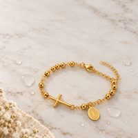 Decade Rosary Bracelet by Sanctelle, view 4