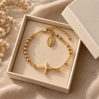 Decade Rosary Bracelet by Sanctelle, view 5
