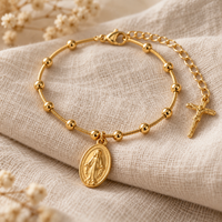 Miraculous Medal Bracelet by Sanctelle, view 2