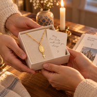 Miraculous Medal Necklace by Sanctelle, view 3