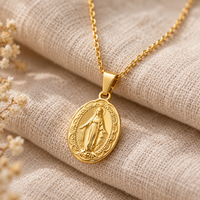Our Lady of Grace Medal Necklace by Sanctelle, view 2