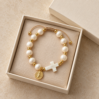 Saint Benedict Pearl Bracelet by Sanctelle, view 5