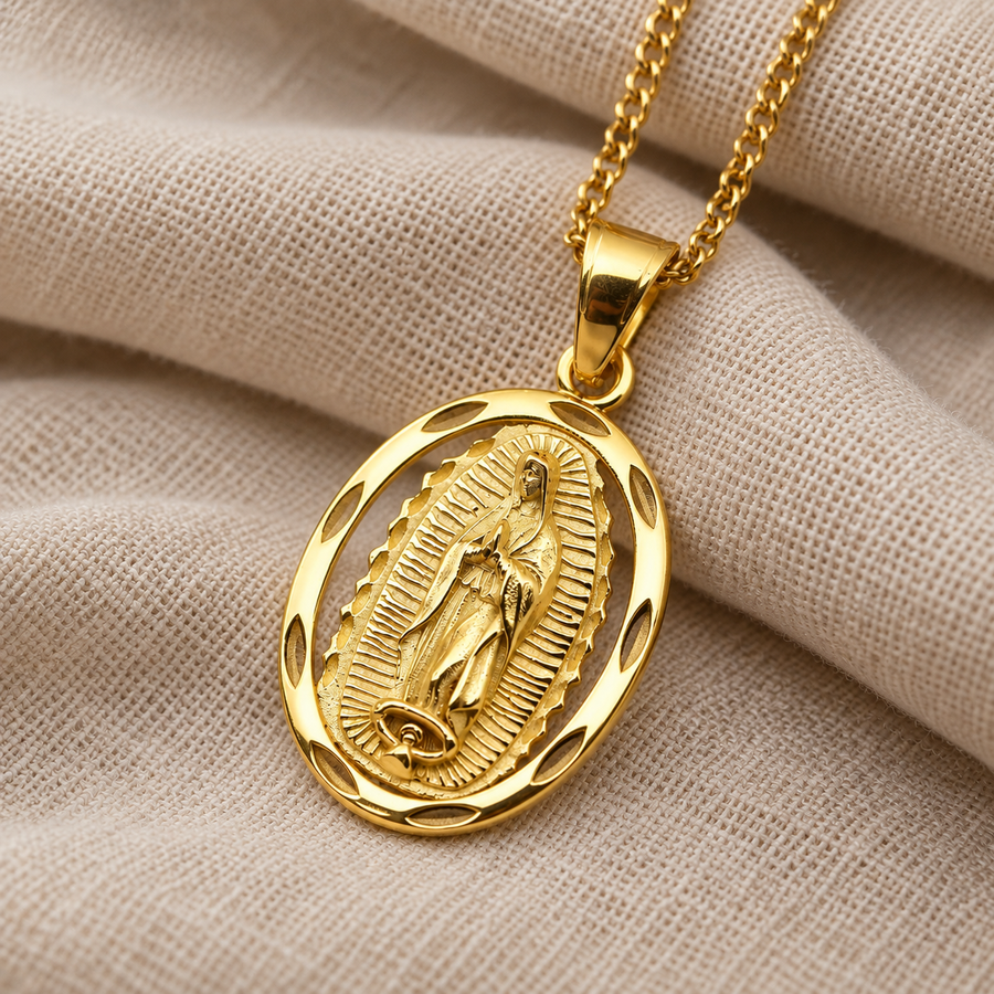 Our Lady of Guadalupe Necklace by Sanctelle, view 2